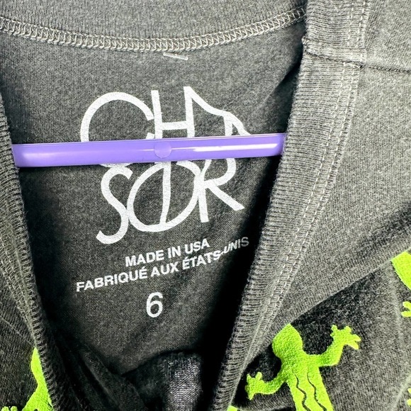 Chaser NWT Kids Boys Geckos Graphic Print Crew Neck Casual T-Shirt Gray Size 6 - Picture 3 of 5